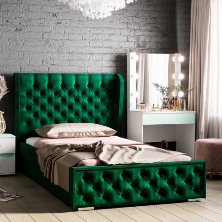 Кровать Франческа 120х200 без настила (Изумруд)