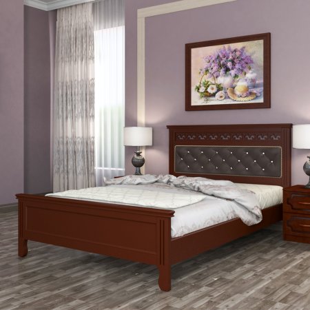 Грация кровать 160х200 + металлокаркас + ножки (Орех)