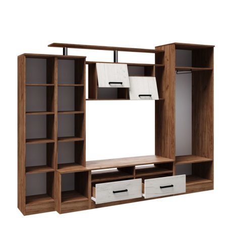 Оскар 5 гостиная (крафт табачный/крафт белый)