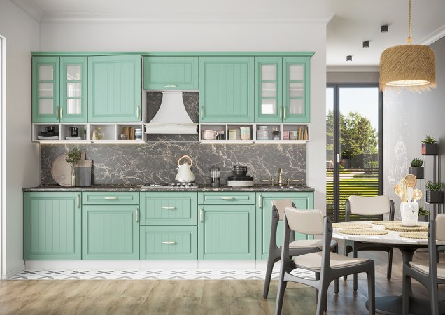 Модульная кухня Лондон (Дуб изумруд)