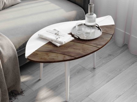 Стол журнальный СЖ-17 (Белый матовый / Таксония)