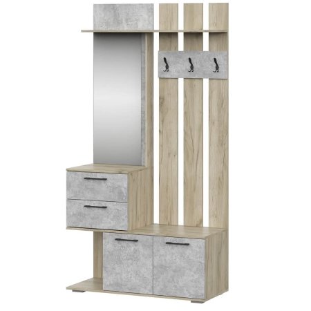 Бостон вешалка ВШ-1 (дуб крафт серый/бетонный камень)