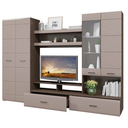 Гостиная Ненси 1 МДФ (Венге/Капучино глянец)