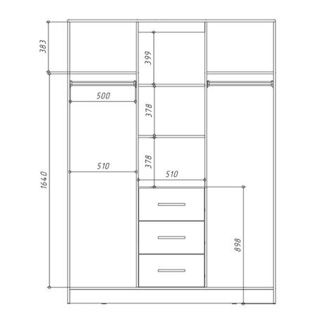 Комфорт 6 М шкаф-купе (Венге/Дуб молочный)