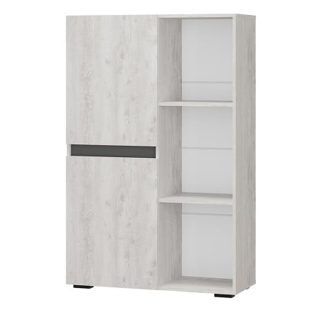 Мрия шкаф стеллаж ШК-16 (Бетон пайн светлый/графит)
