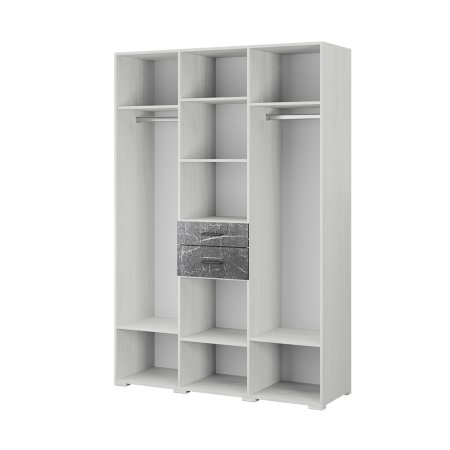 Теана шкаф 3 ств. (анкор светлый/МДФ мрамор дарк)