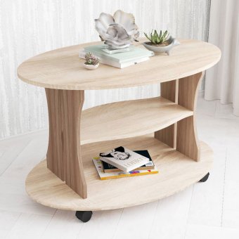 Стол журнальный Консул 1 в гостиную (Шимо темный/Сонома)