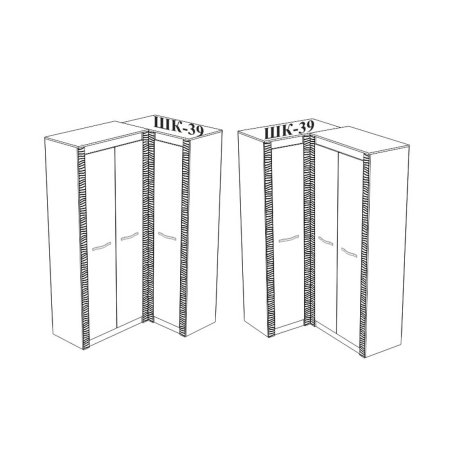 Двустворчатые распашные шкафы