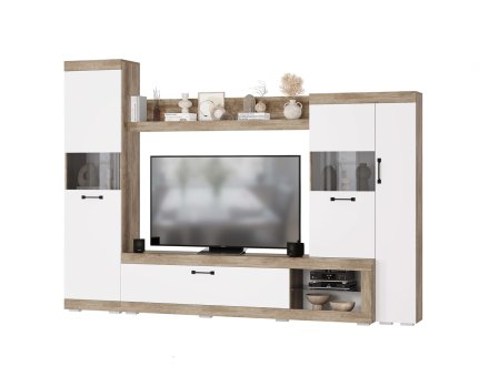 Гостиная Тесла ГС-01 (дуб каньон/белый)