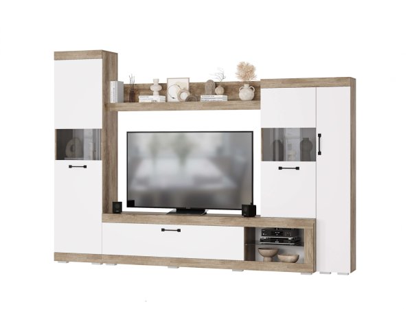 Гостиная Тесла ГС-01 (дуб каньон/белый)