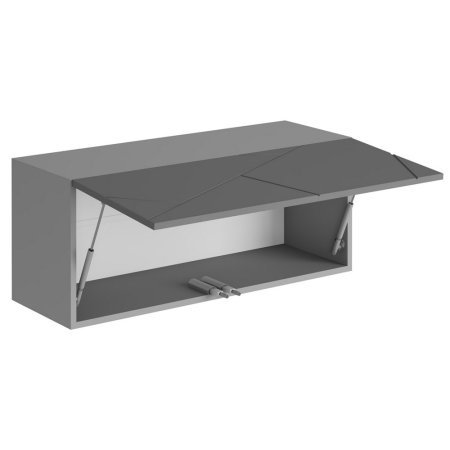 Гранж Шкаф навесной ШН-004 (Серый шифер/графит софт)