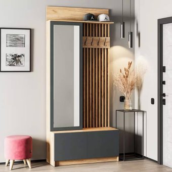 Стоуби прихожая ВШ-1000 (дуб крафт золотой/серый графит)