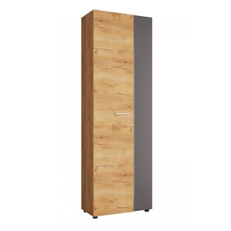 Сафари шкаф ШК-001  с выдв. штангой (Крафт золотой/матовый Графит Софт)