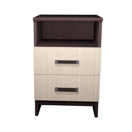 Тумба прикроватная №2 (2 ящика) (новые нап) (Венге/Белфорд)