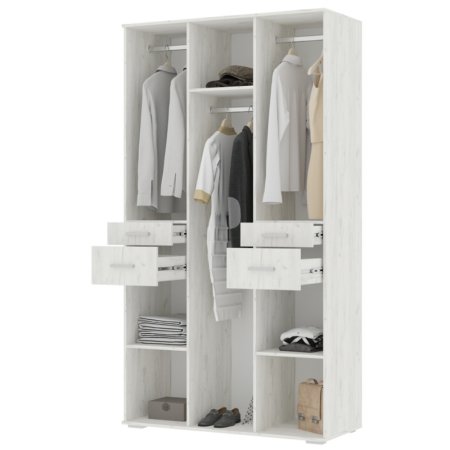 Шкаф Нельсон ШК 02 (Дуб крафт белый)