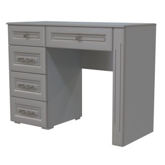 Олимп (ЛАК) спальный гарнитур стол туалетный (макияжный) (Серый шифер/Антрацит)