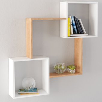 Полка навесная ПН-2 (Гикори рокфорд/Белый)