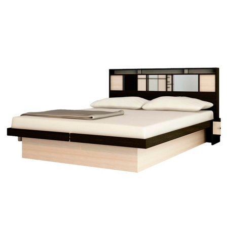 Фудзи кровать 140х200 с подъемным механизмом (венге/дуб молочный)