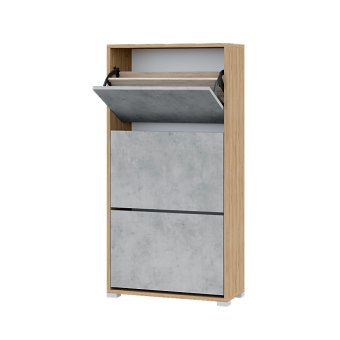 Домино XL обувница (Крафт золотой/Бетон)