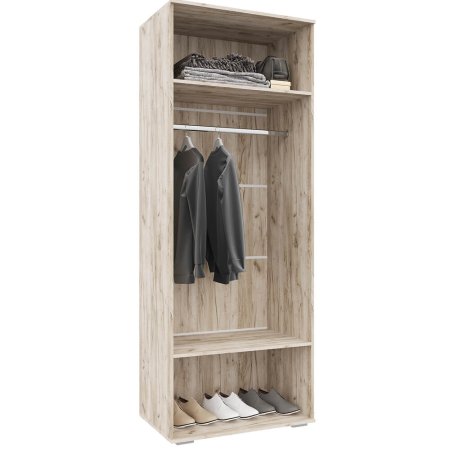 Бостон шкаф ШК-800 (дуб крафт серый/бетонный камень)