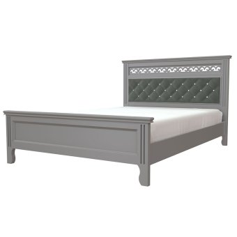 Грация кровать 160х200 + металлокаркас + ножки (Антрацит)