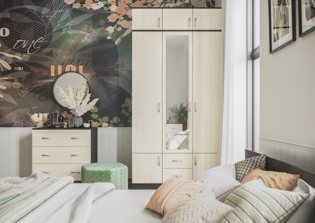 Ронда шкаф ШК-3 3 ств. (Венге/Белфорд)