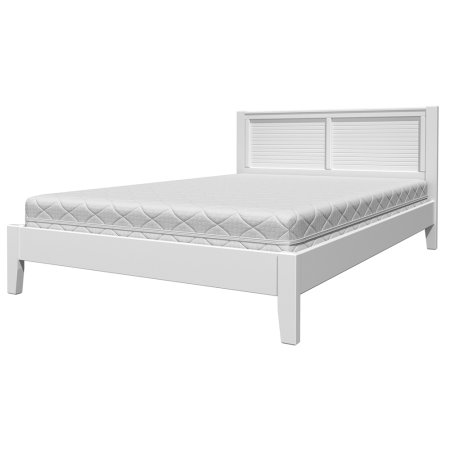 Грация 3 кровать 140х200 + металлокаркас + ножки (Белый античный)