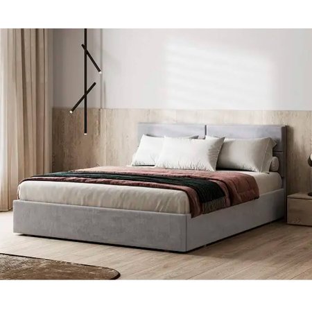 Кровать Мелоди КР03-160 + ортопедическое основание (Серый)