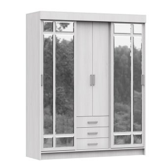 Шкаф-купе Лидер 1К (Анкор белый)