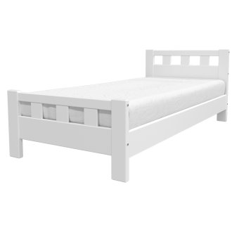 Вероника-2 кровать 90х200 + металлокаркас + комплект ножек (Белый античный)