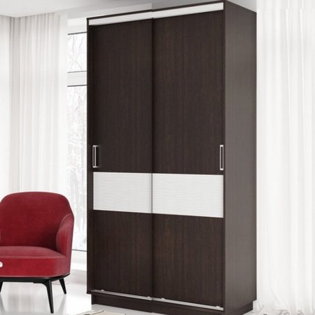 Шкаф-купе Стоун декор 2 дверный (Венге, 140)