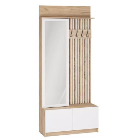 Стоуби прихожая ВШ-1000 (Дуб Крафт Золотой/Белый Глянец)