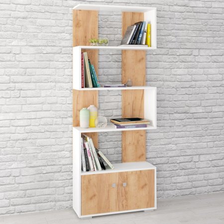 Стеллаж Ромео 2 (Крафт золотой/Белый)