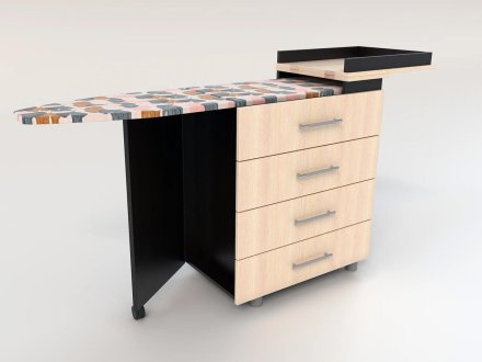 Комод К-1.4 с гладильной доской (Венге / Дуб молочный)