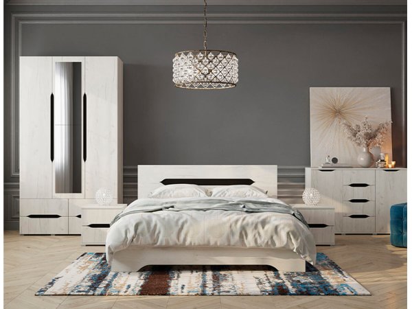 Вега шкаф 3 ств без зеркала и без ящиков (Дуб крафт белый)