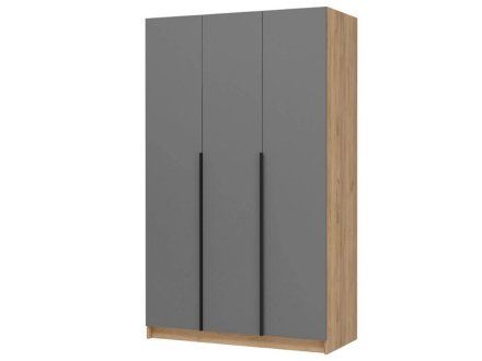 Лион ШК-02 Шкаф 3 ств (Крафт золотой / Графит)