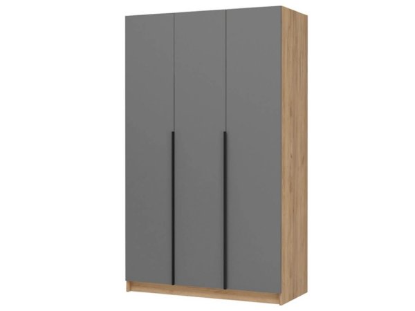 Лион ШК-02 Шкаф 3 ств (Крафт золотой / Графит)