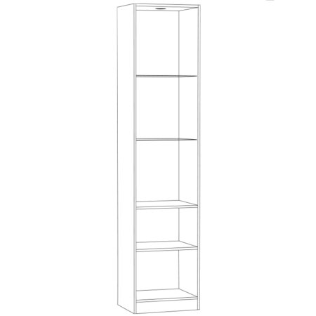 Ливерпуль Шкаф - витрина (Белый / ясень ваниль)