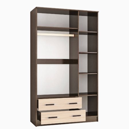 Лагуна шкаф комбинированный с зеркалом (Белый / Дуб юкон)