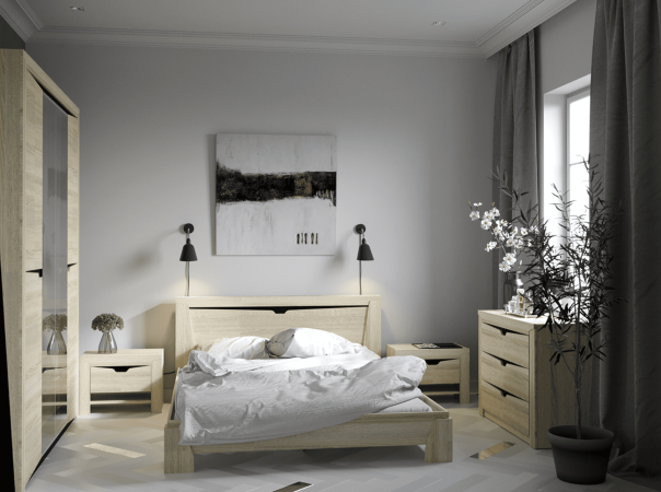 Спальня Версаль 5 комплект 1 (Дуб баррик)