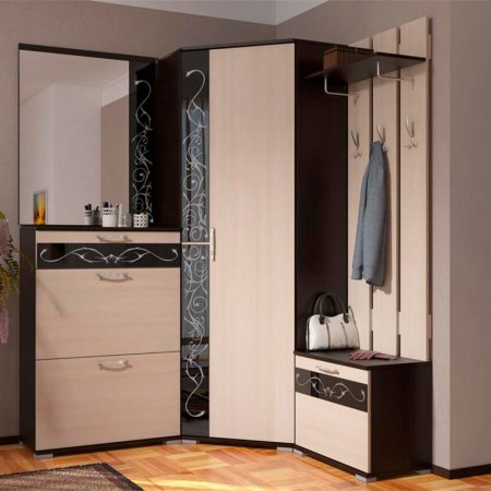 Юнона-2 шкаф угловой ШУ-02 (Венге / Дуб молочный)