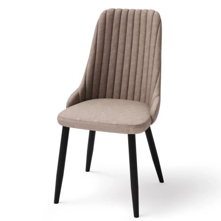 Стул Манхеттен (конус 32 черный матовый) (Велюр В-6)