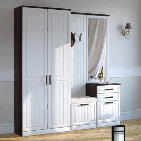 Венеция-1 Секция-1 Зеркало (Венге/Белый)