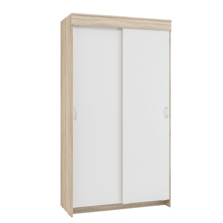 Шкаф-купе Бассо 1,0 м БЕЗ зеркал (Сонома/Белый)