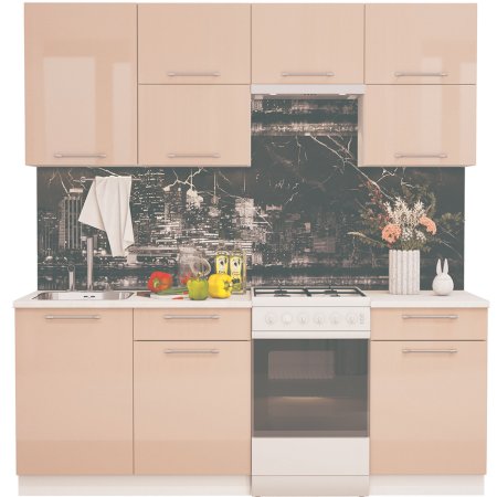 Модульная кухня Олива глянец (Глянец ваниль)