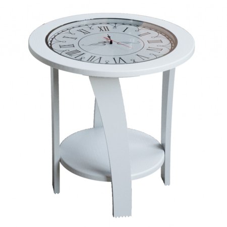 Стол журнальный Эстет для гостинной (Белый/Белый жемчуг)