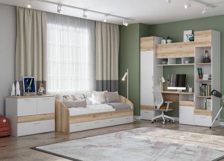 Геометрия-11 полка навесная ЦРК.ГМТ.11 (Делано светлый/белый)