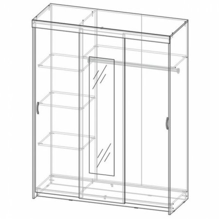 Комфорт 9 М шкаф-купе (Белый)