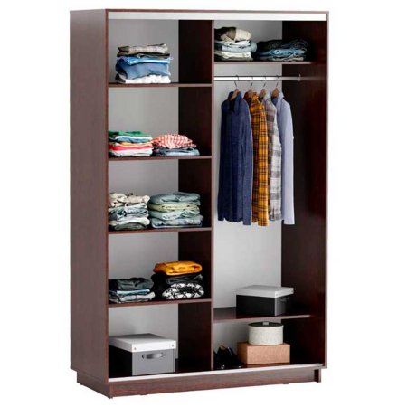 Шкаф-купе Стоун зеркало 2 дверный (Анкор светлый, 120)