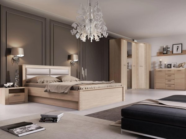 Элана спальня Шкаф 3-дверный (Дуб сонома)